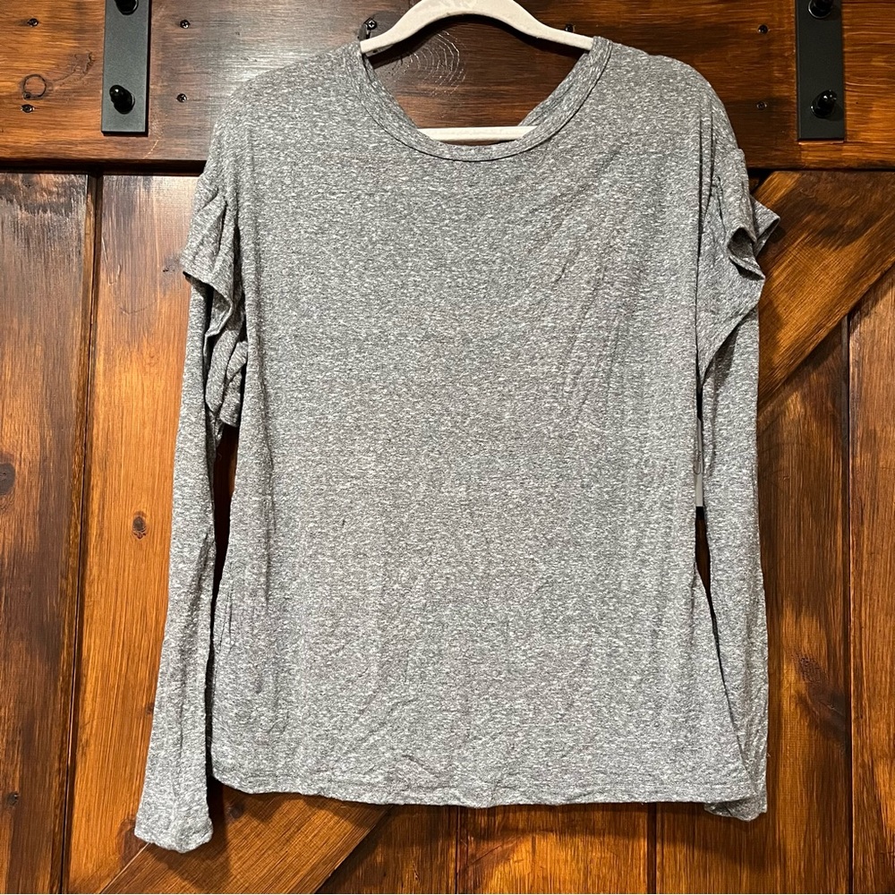 New Time and Tru gray ruffle top